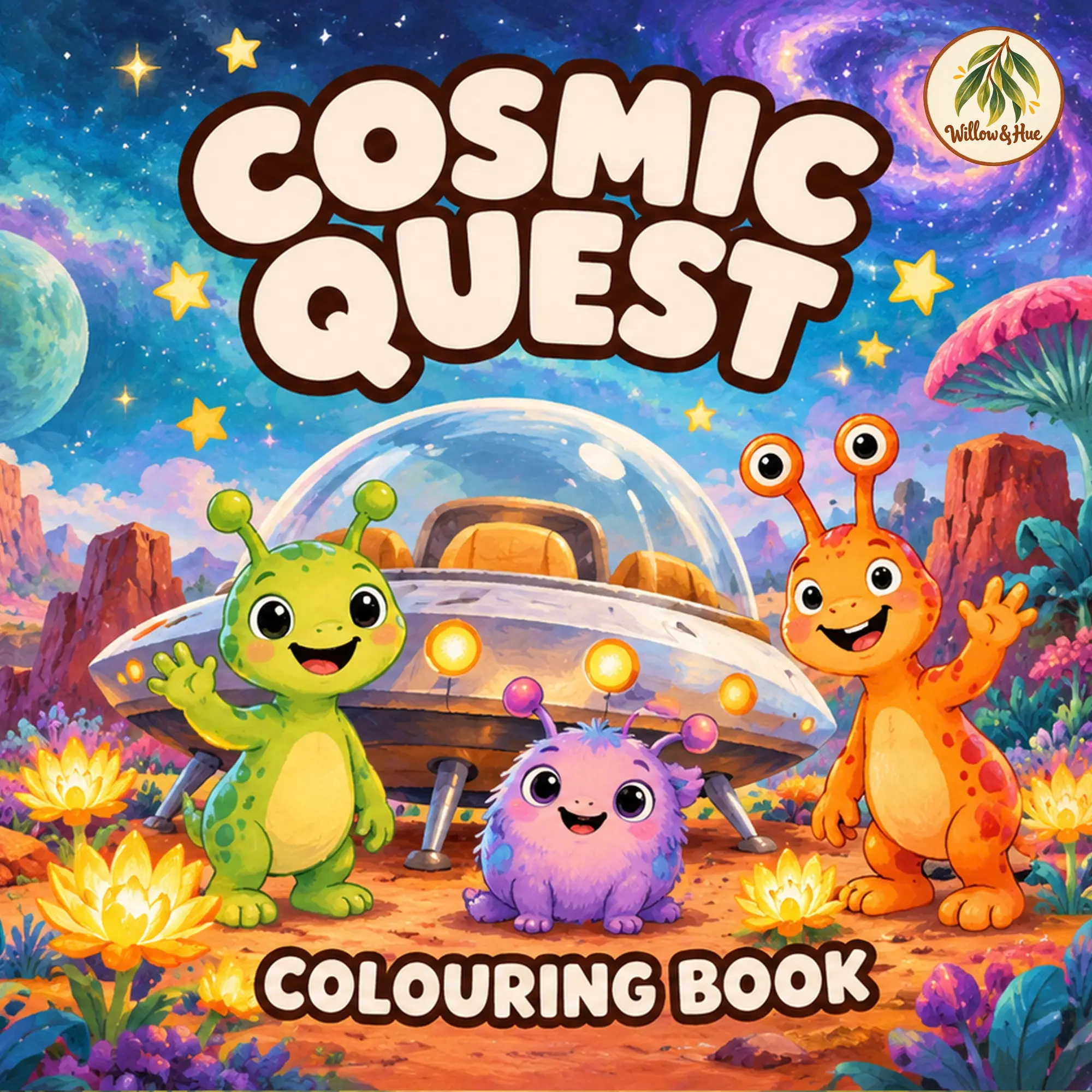 Cosmic Quest colouring book cover