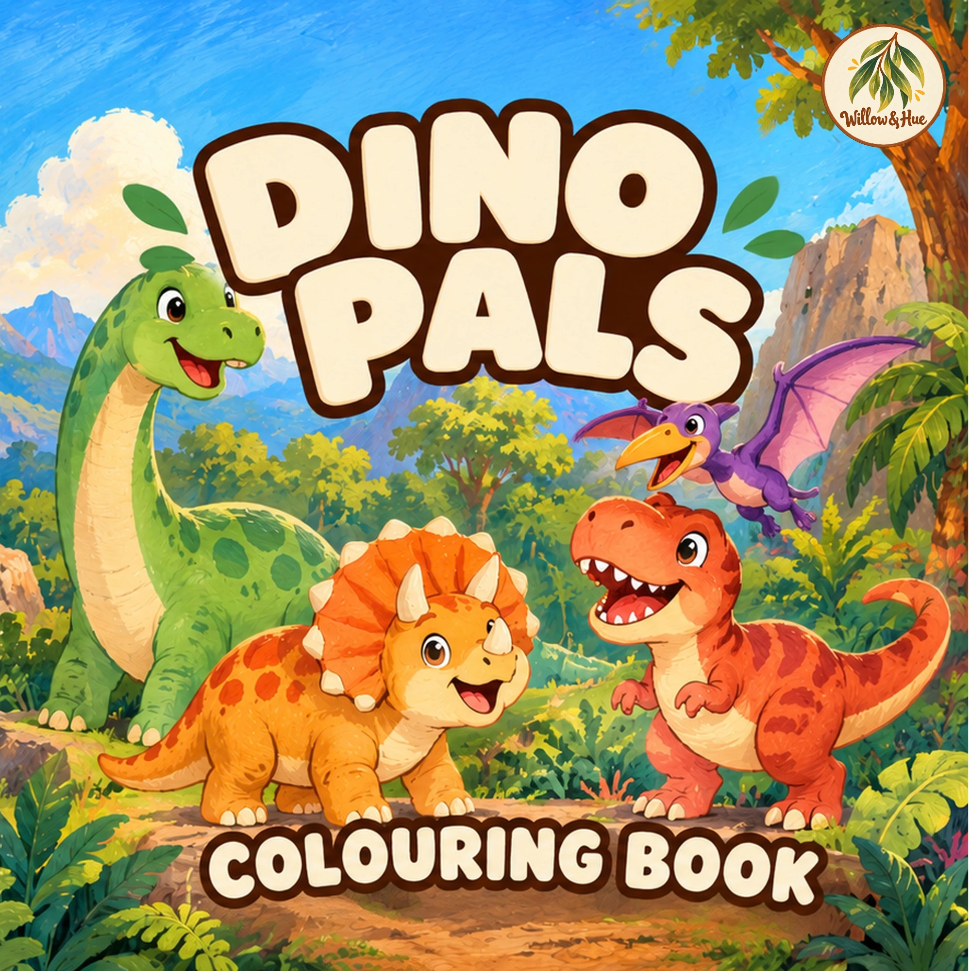 Dino Pals colouring book cover