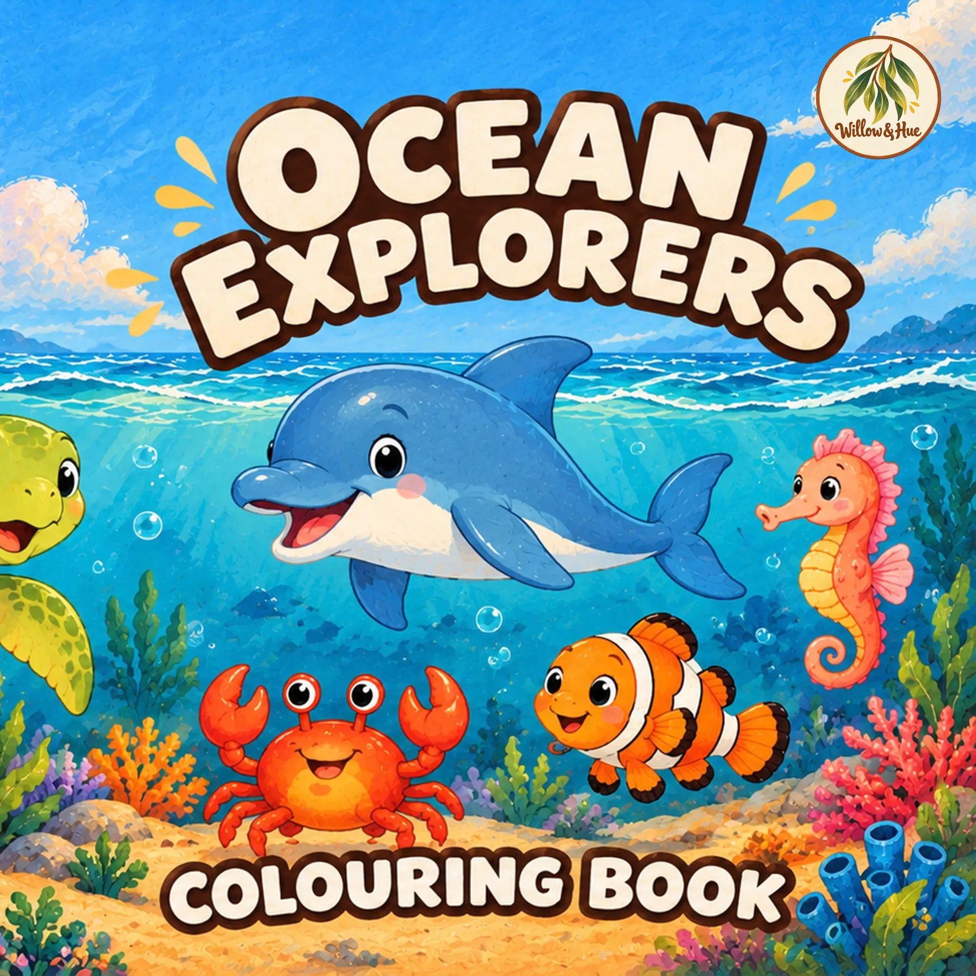 Ocean Explorers colouring book cover