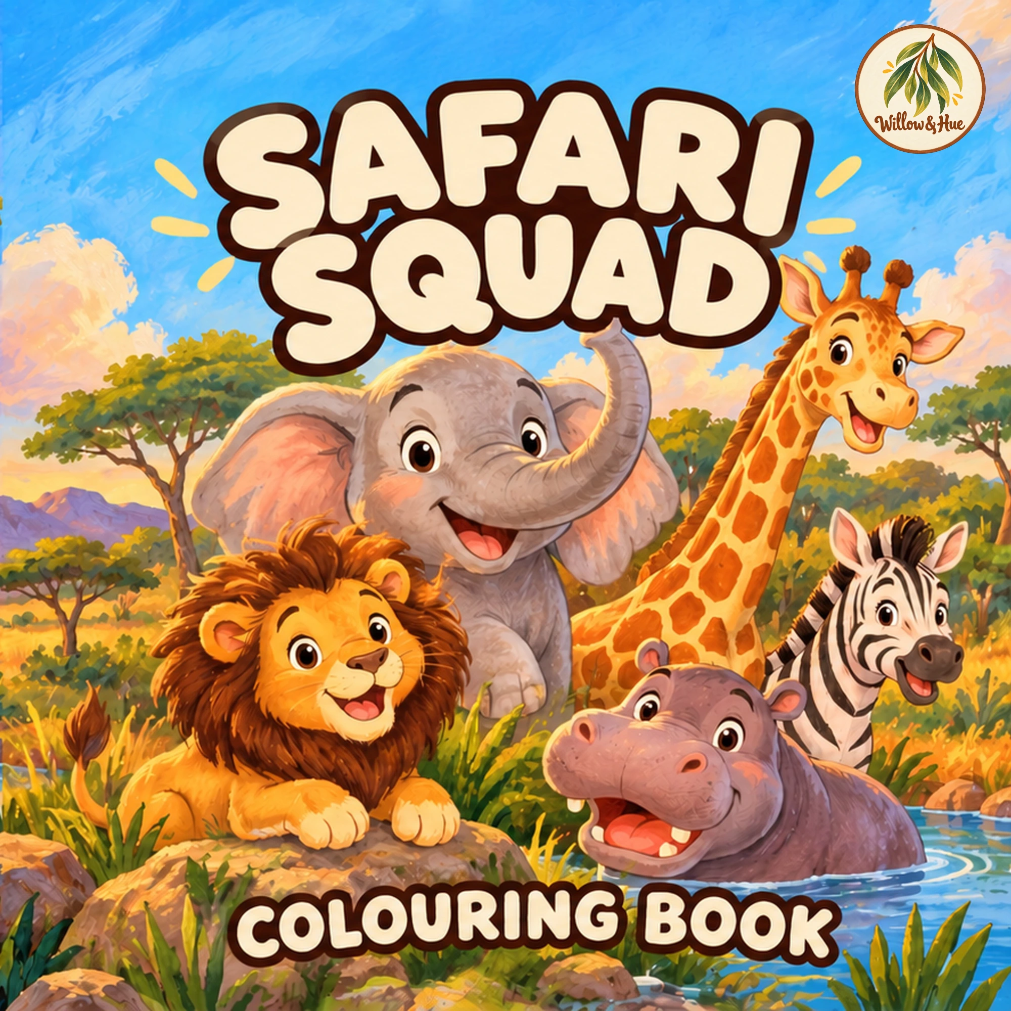 Safari Squad colouring book cover